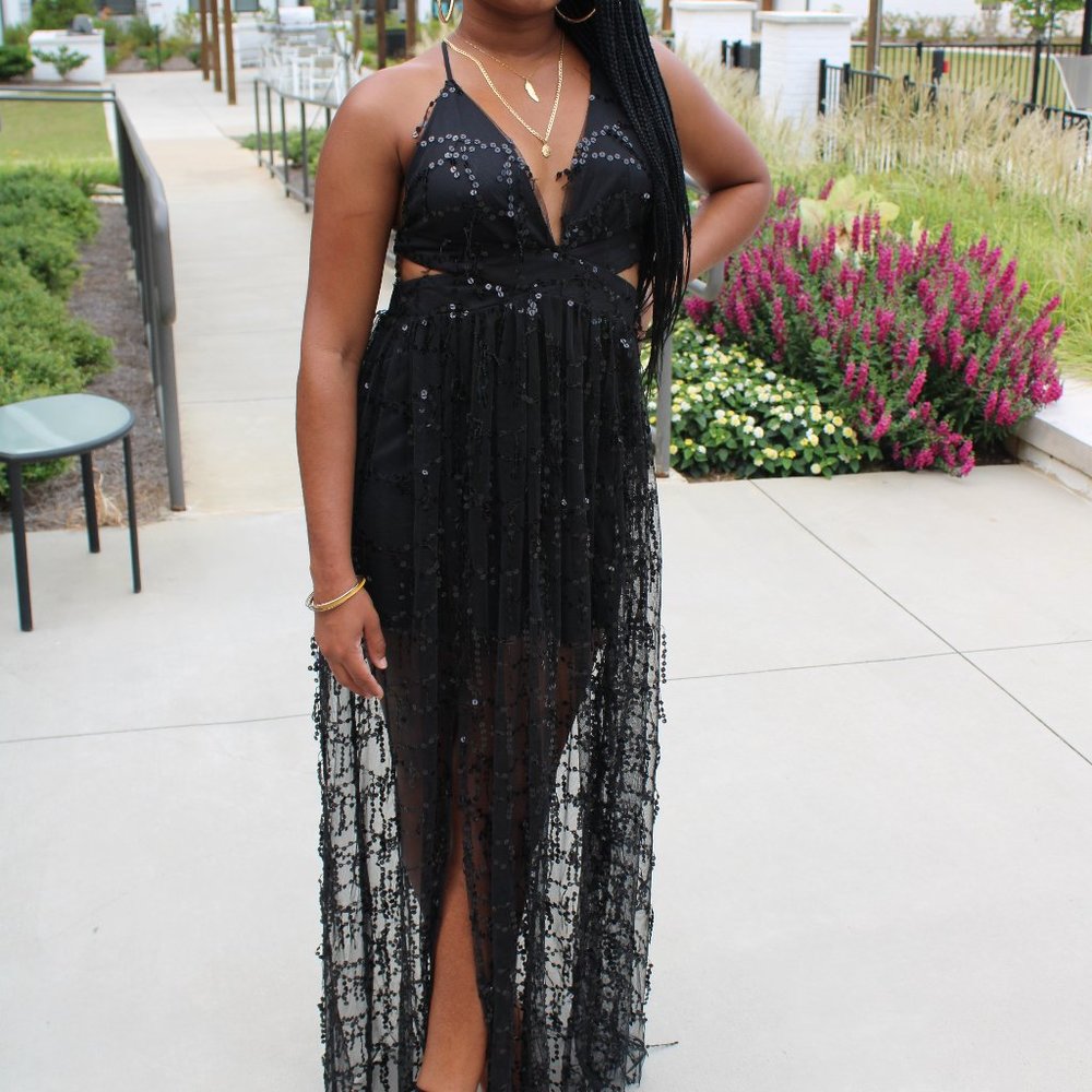 Sequin Black Dress